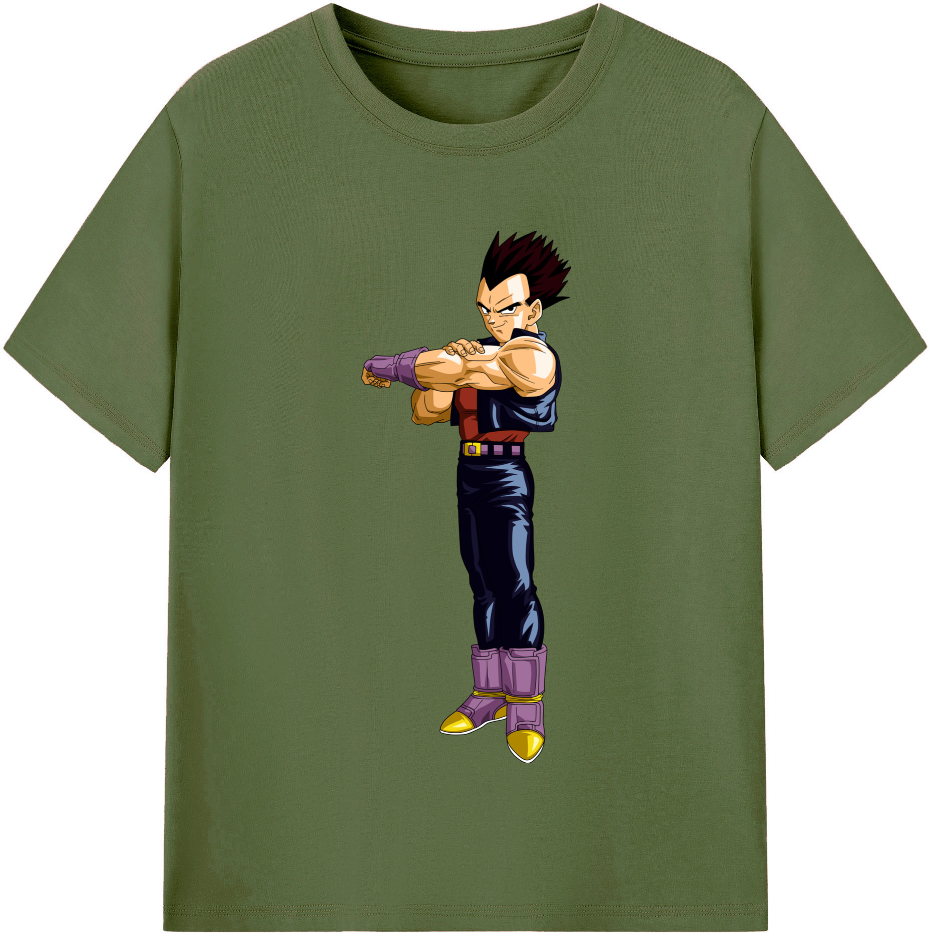 （画像用） ドラゴンボール ベジータ四世（Bejīta Yonsei）DRAGON BALL Vegeta IV 綿100％半袖Tシャツ（フロントプリント）